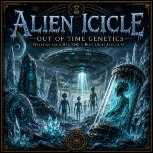 Alien Icicle feminized cannabis seeds by Out of Time Genetics, a (Starfighter x Mac #26) x Blue Light Special #1 photoperiod cross, sold as a 5-pack exclusively at Dark Coast Seed Co.